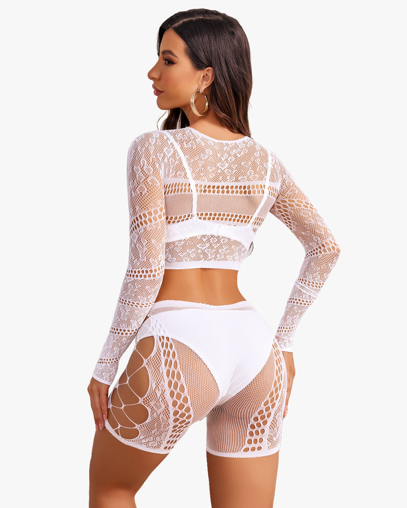 Zweiteiliges Fischnetz-Dessous-Set