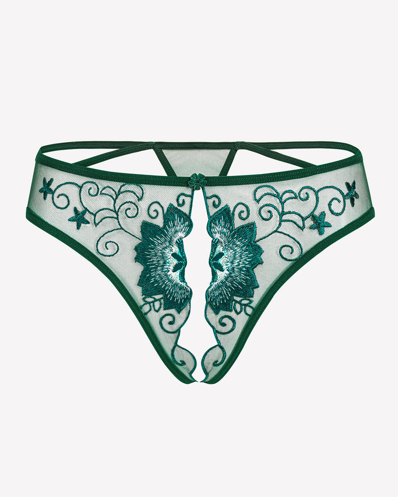 Floral Slips Bestickte Tangas Höschen
