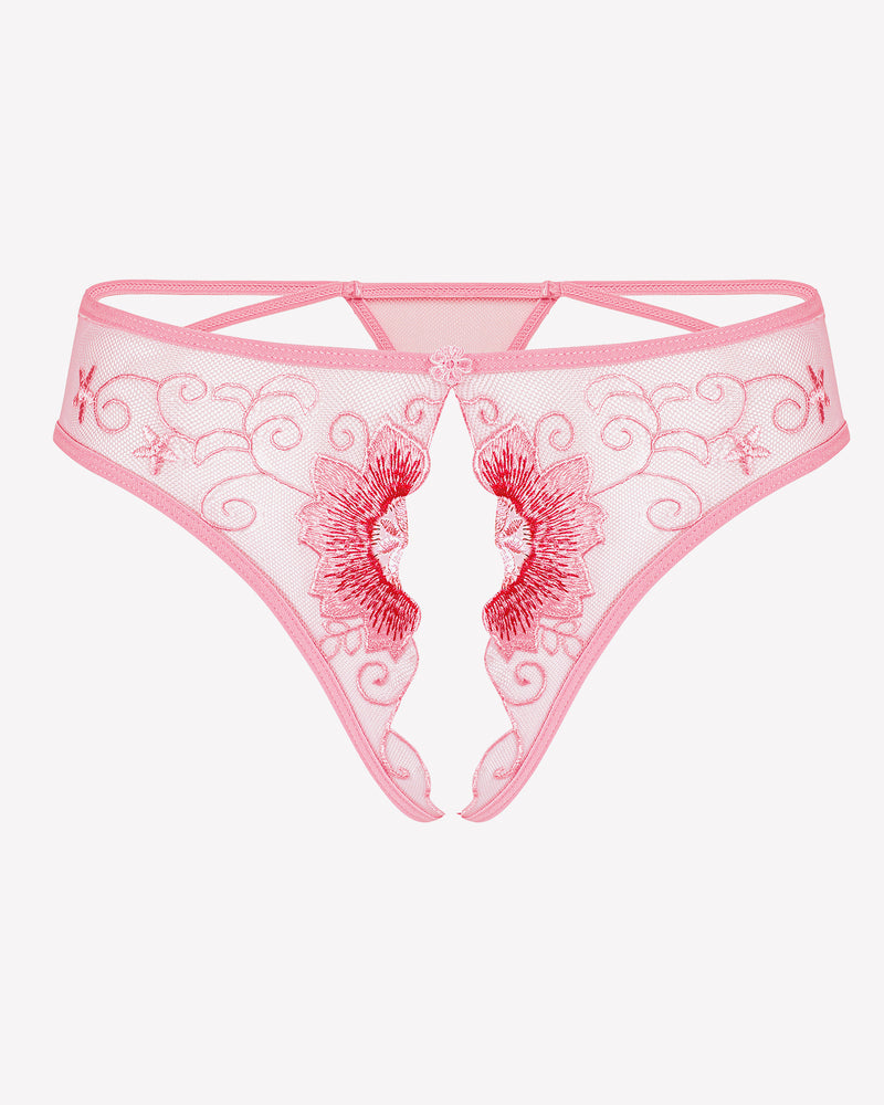 Floral Slips Bestickte Tangas Höschen