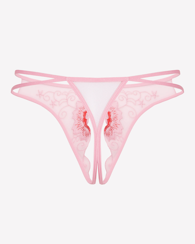 Floral Slips Bestickte Tangas Höschen