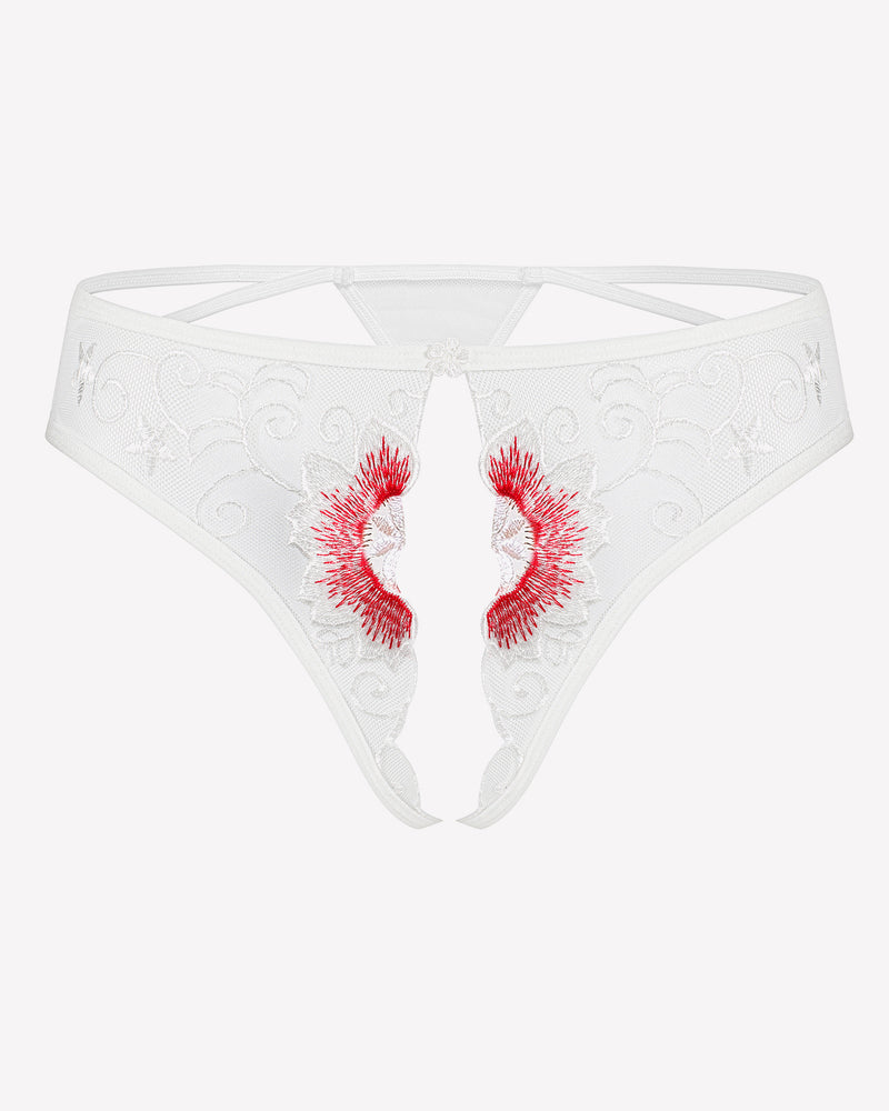 Floral Slips Bestickte Tangas Höschen