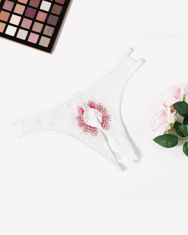 Floral Slips Bestickte Tangas Höschen