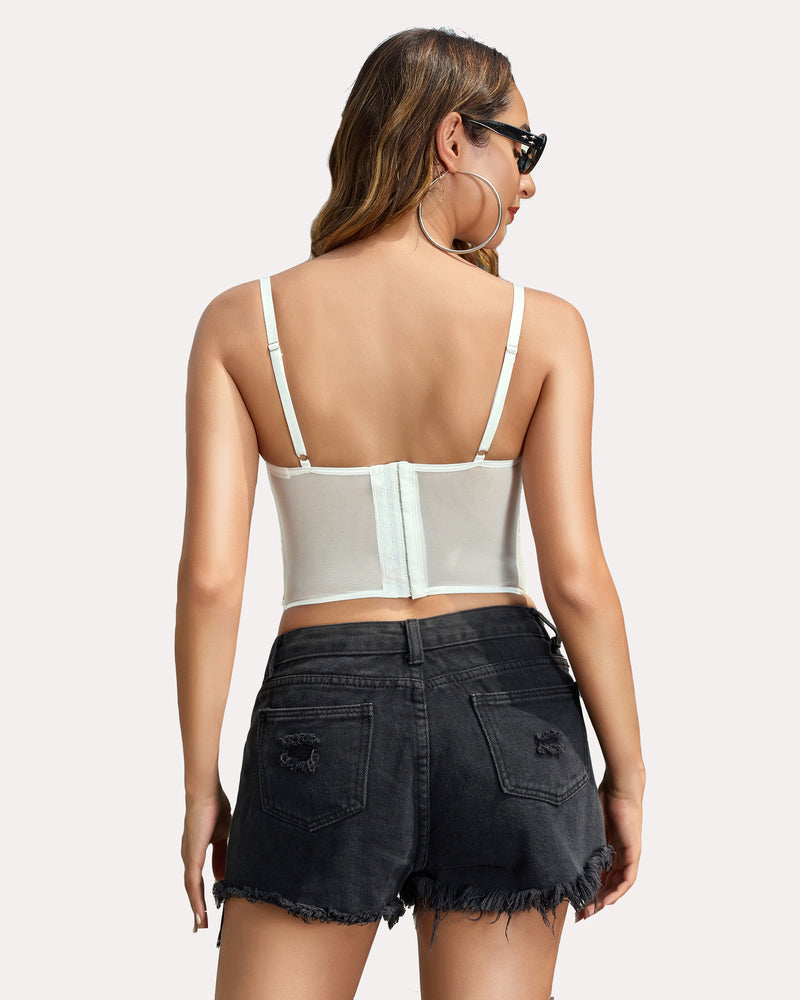Tank Top Spitze Korsett mit Tanga