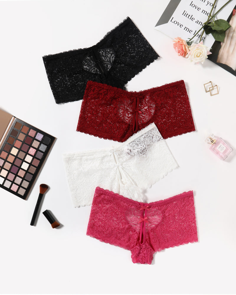 Spitze BoyShorts Hohe Taille Höschen