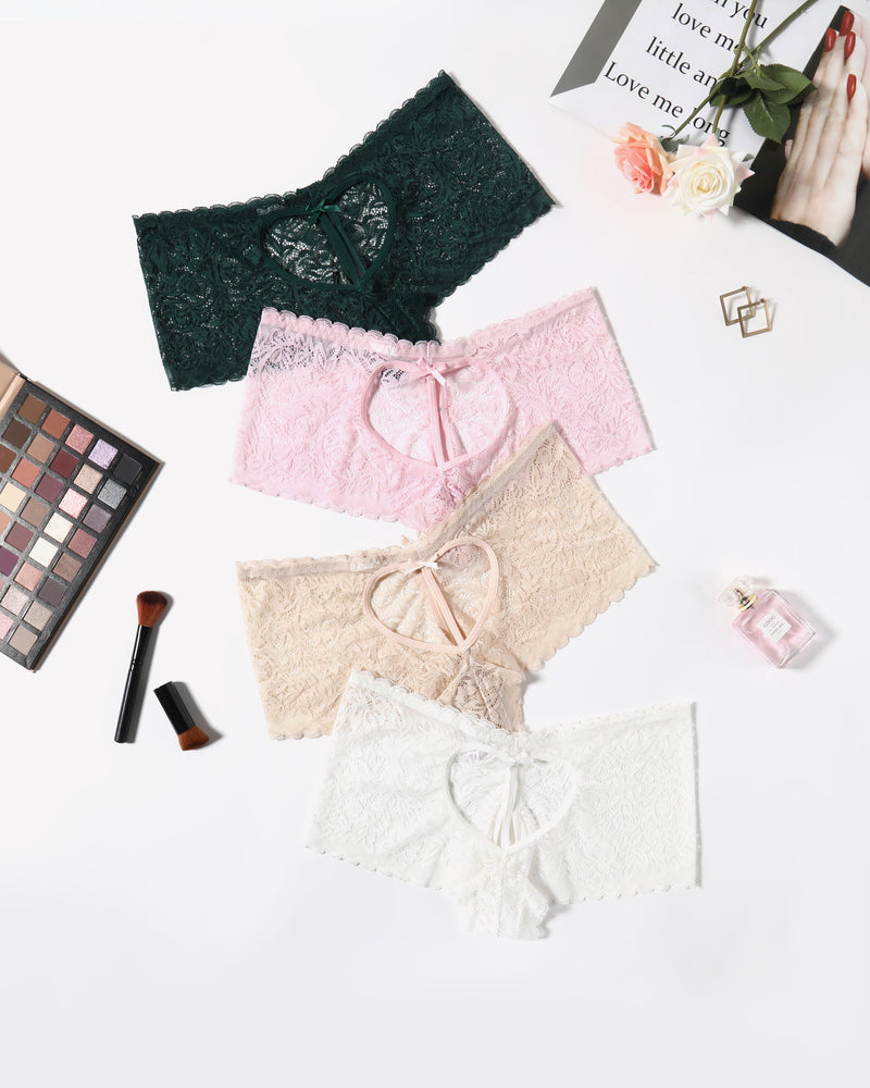 Spitze BoyShorts Hohe Taille Höschen