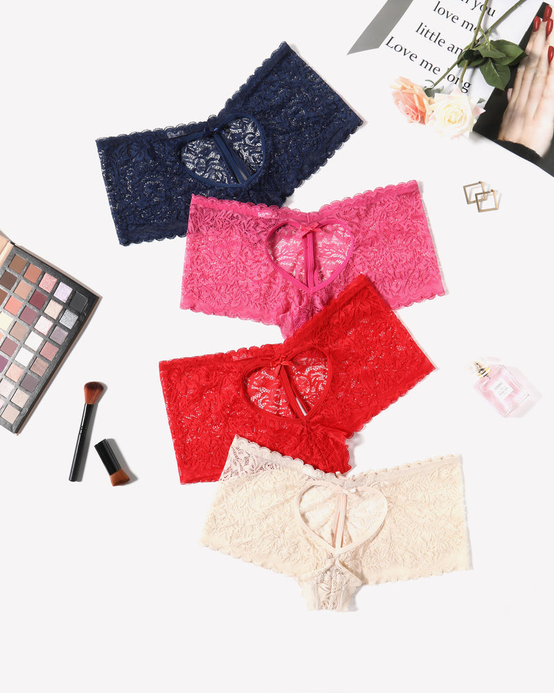Spitze BoyShorts Hohe Taille Höschen