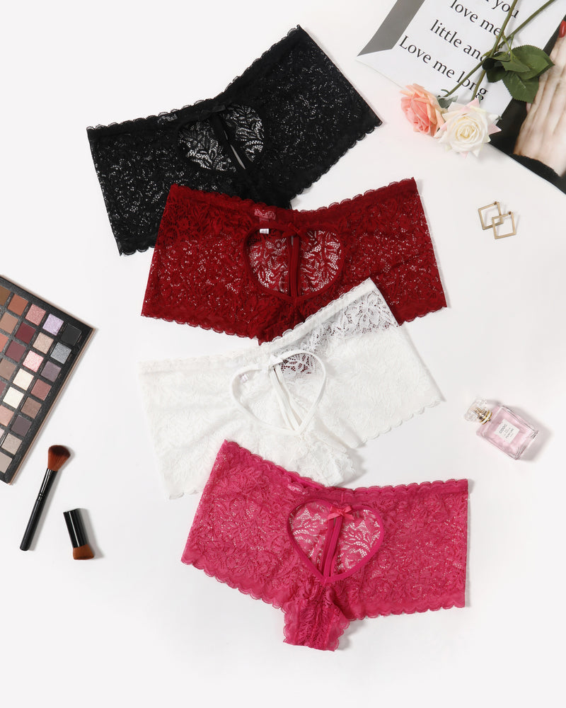 Spitze BoyShorts Hohe Taille Höschen