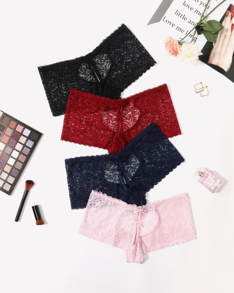 Spitze BoyShorts Hohe Taille Höschen