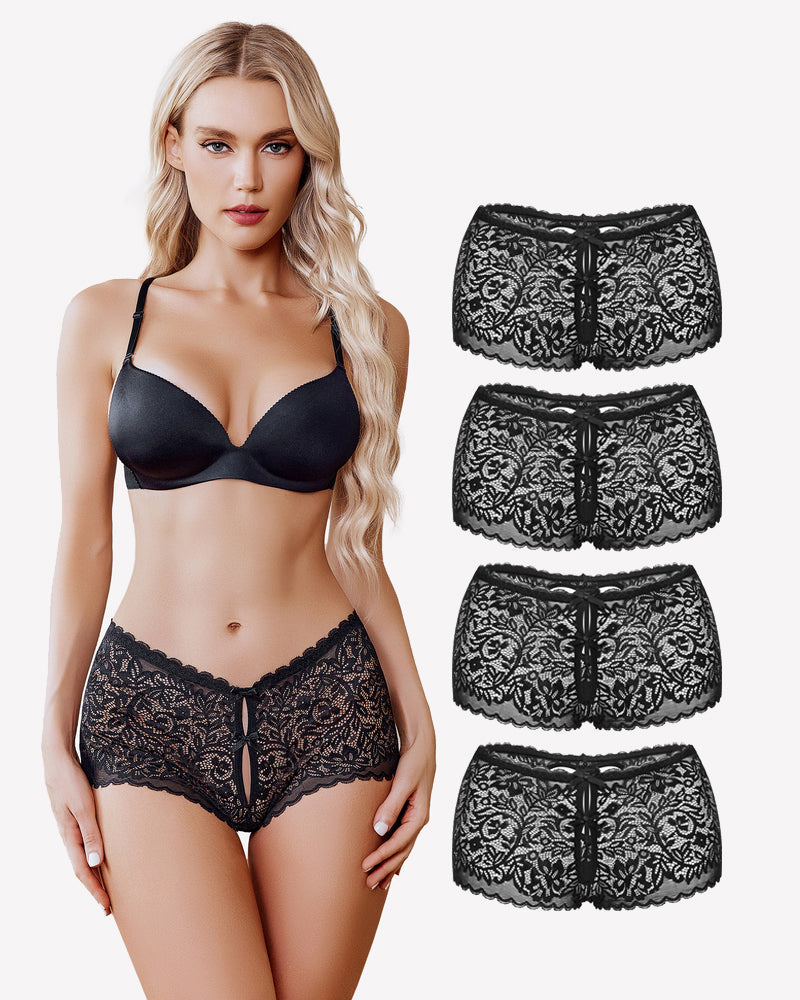 Spitze BoyShorts Hohe Taille Höschen