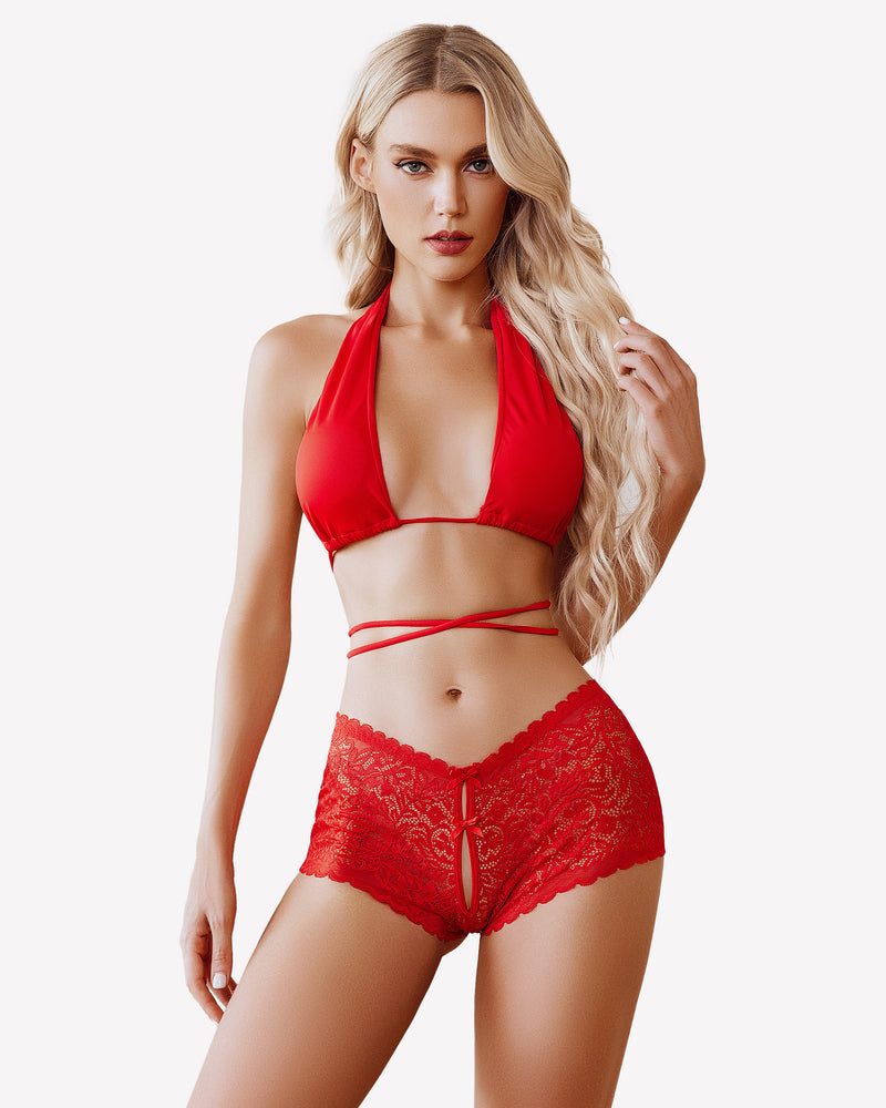 Spitze BoyShorts Hohe Taille Höschen