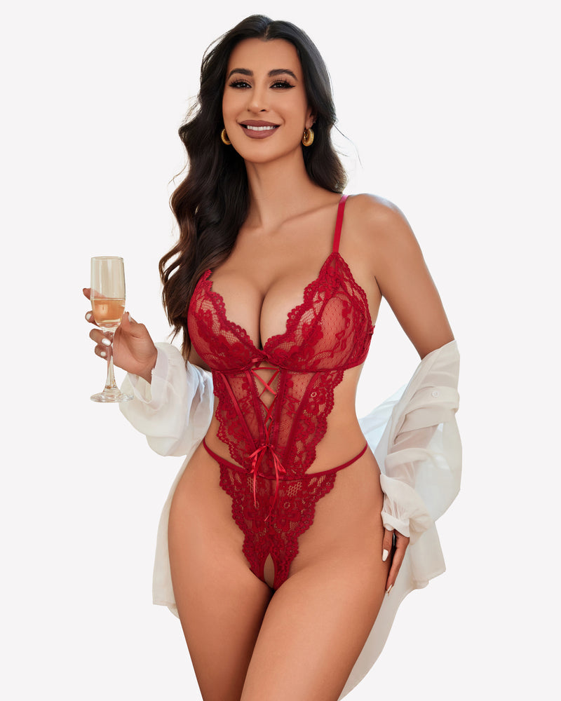 Spitze Teddy Einteiler Dessous