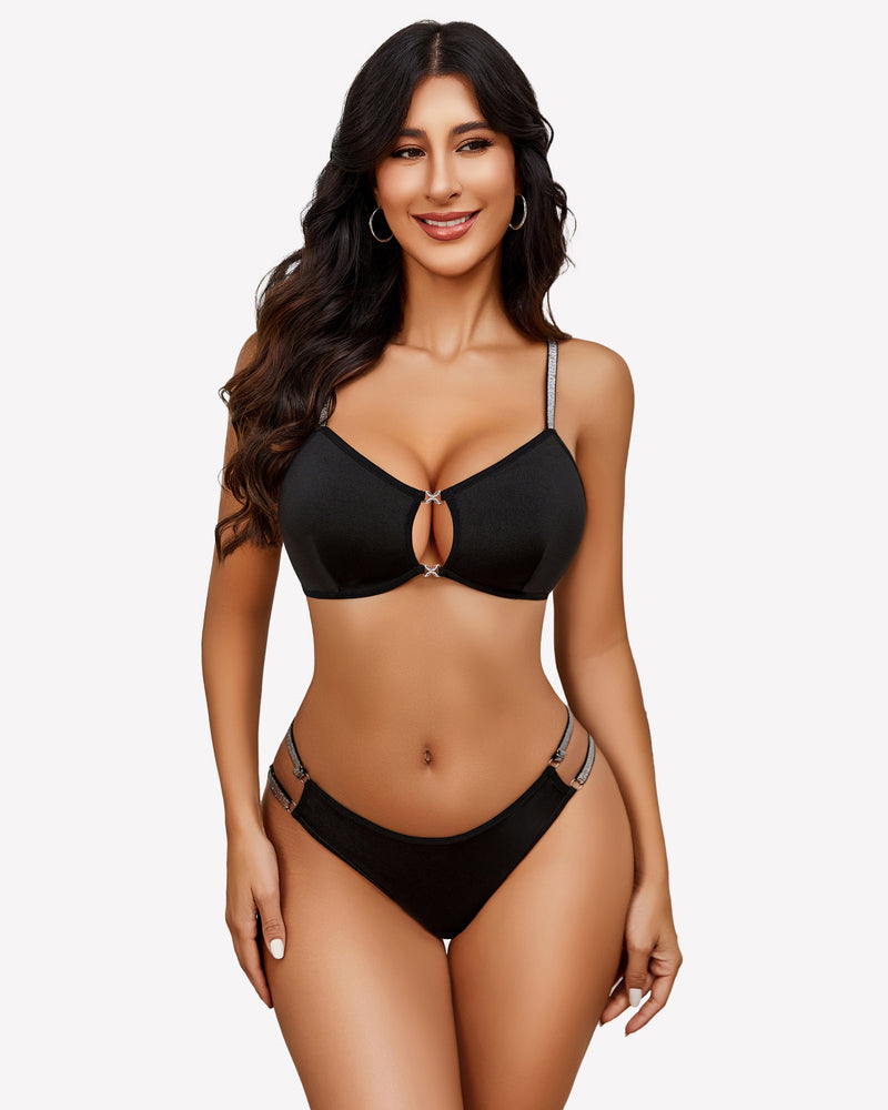 Push Up Cut Out BH und Panty Set