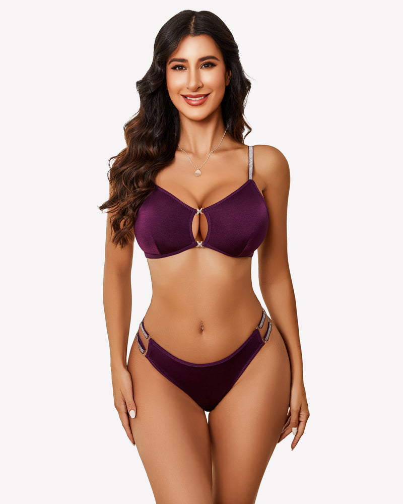 Push Up Cut Out BH und Panty Set
