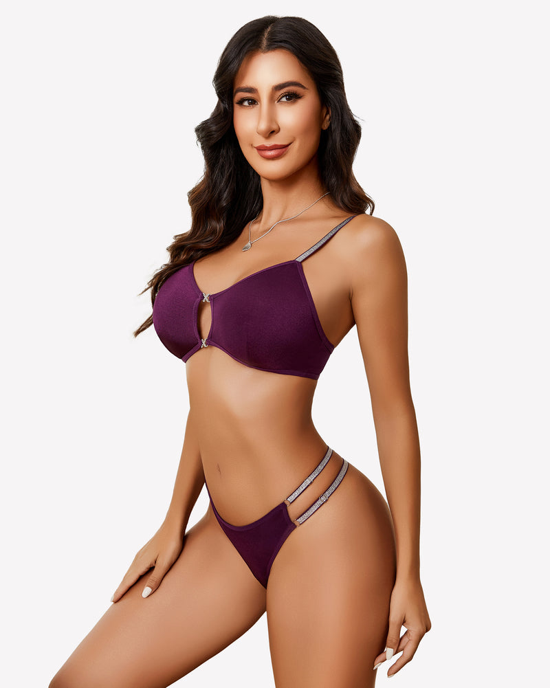 Push Up Cut Out BH und Panty Set