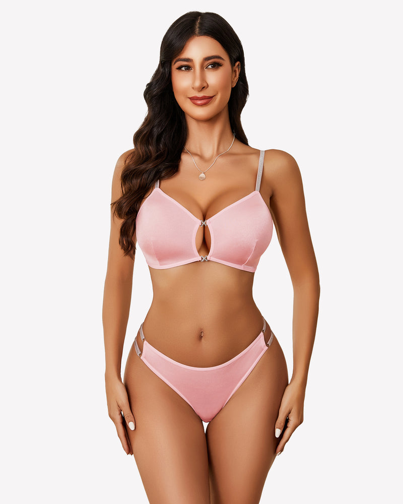Push Up Cut Out BH und Panty Set