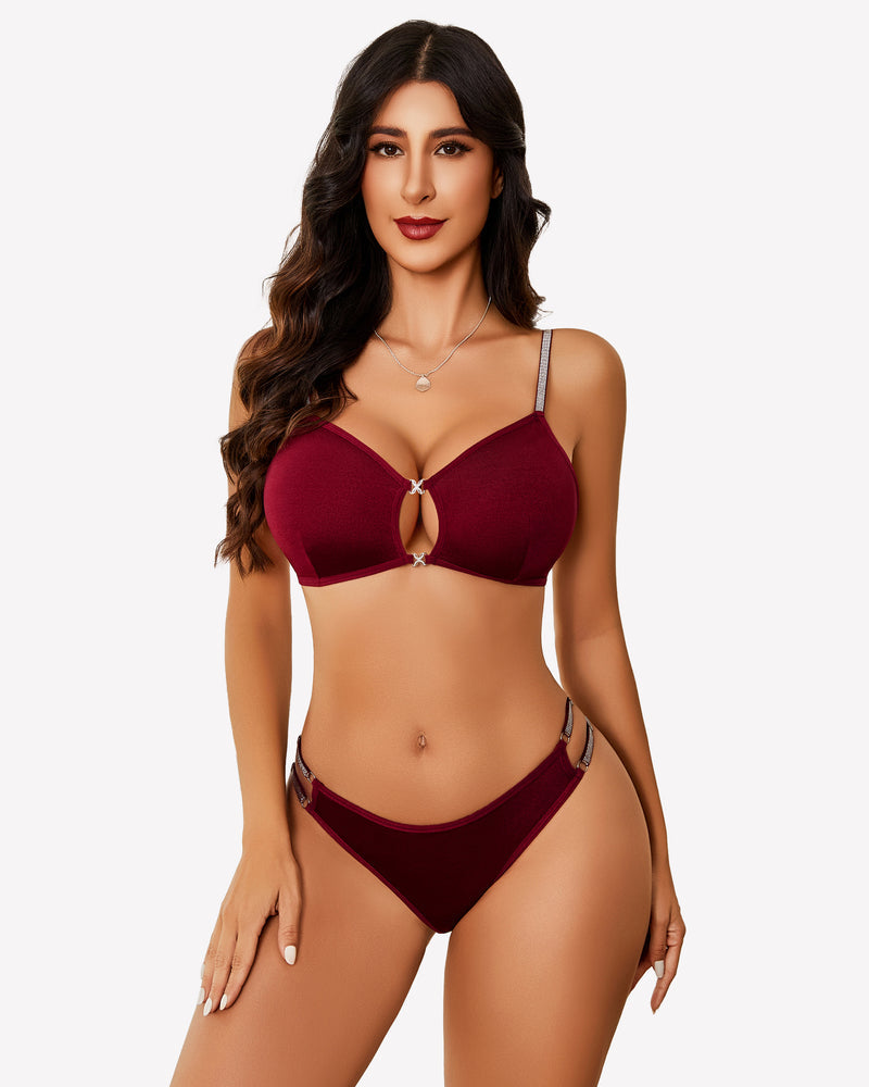 Push Up Cut Out BH und Panty Set