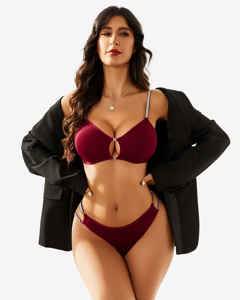 Push Up Cut Out BH und Panty Set