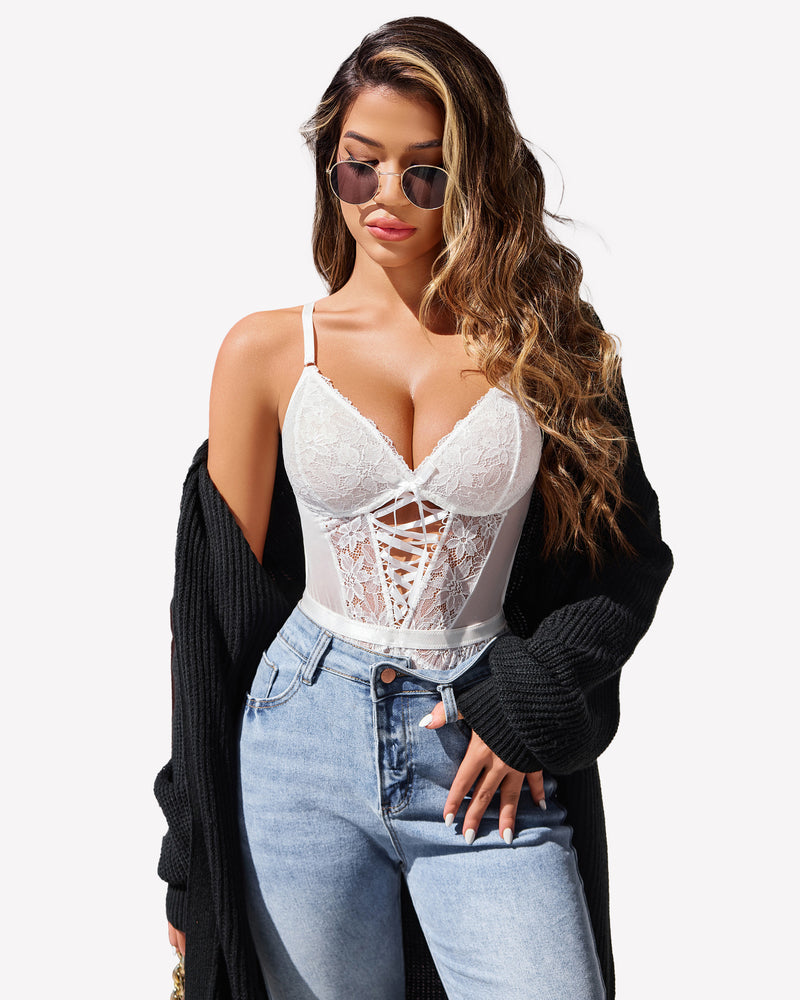 Spitze Mesh Ein Stück Teddy Dessous