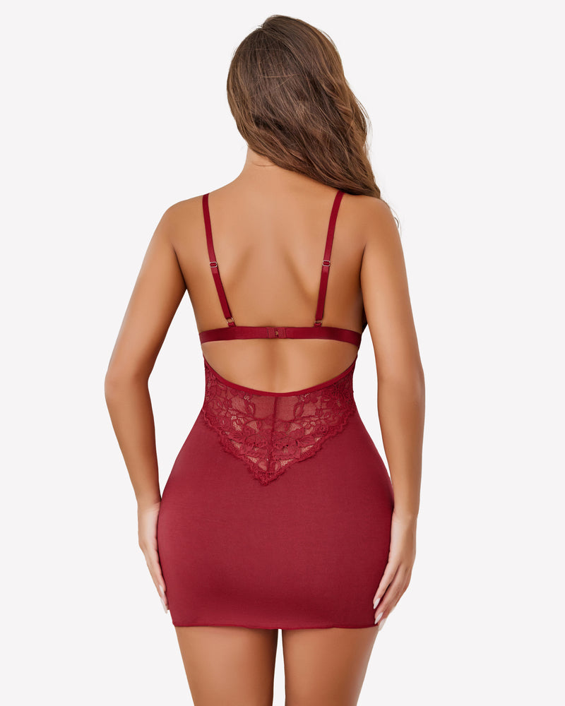 Spitze Soft Chemise Slip Nachthemden