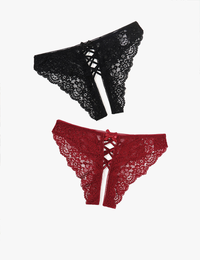 Criss Cross Spitze Hipster Panty