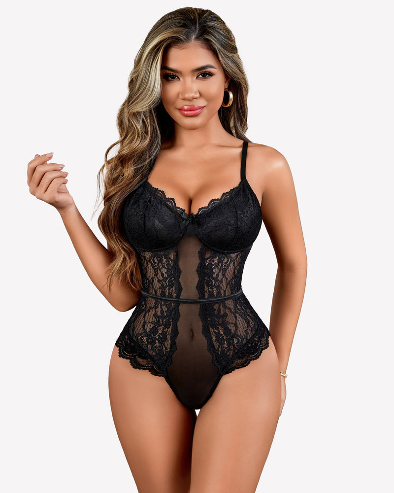 Spitze Bodysuit Einteiler Mini Top
