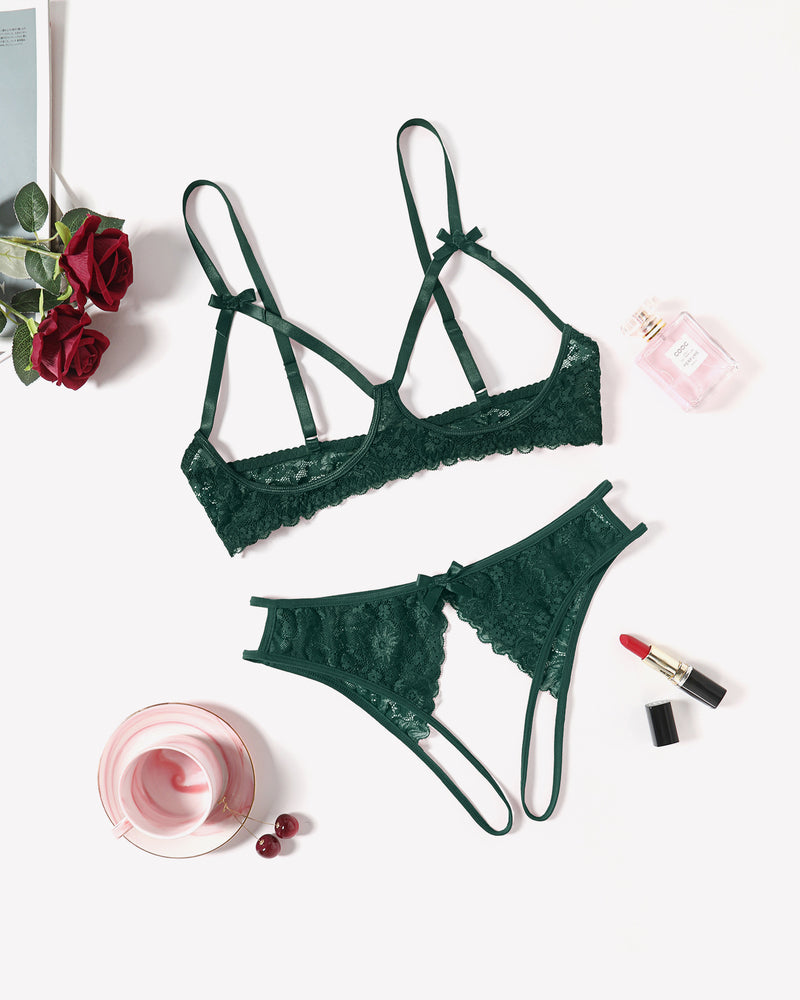 Exotische Dessous 2 Stück BH Panty Set