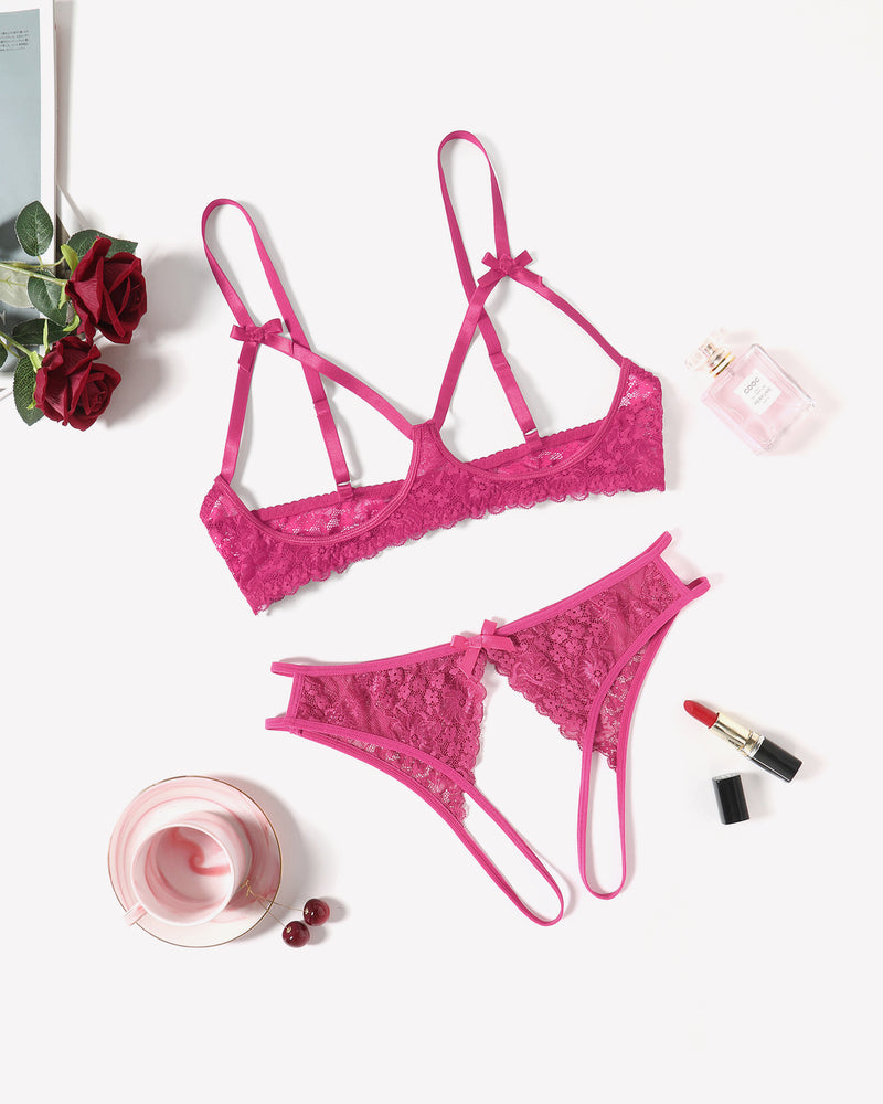 Exotische Dessous 2 Stück BH Panty Set