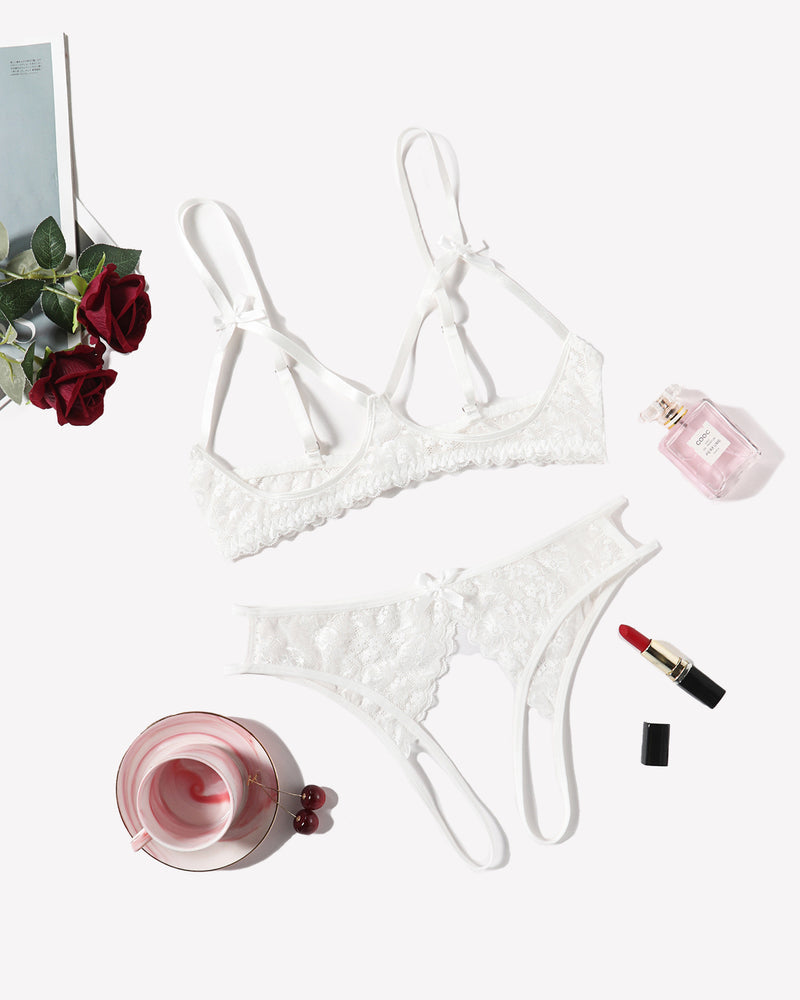 Exotische Dessous 2 Stück BH Panty Set