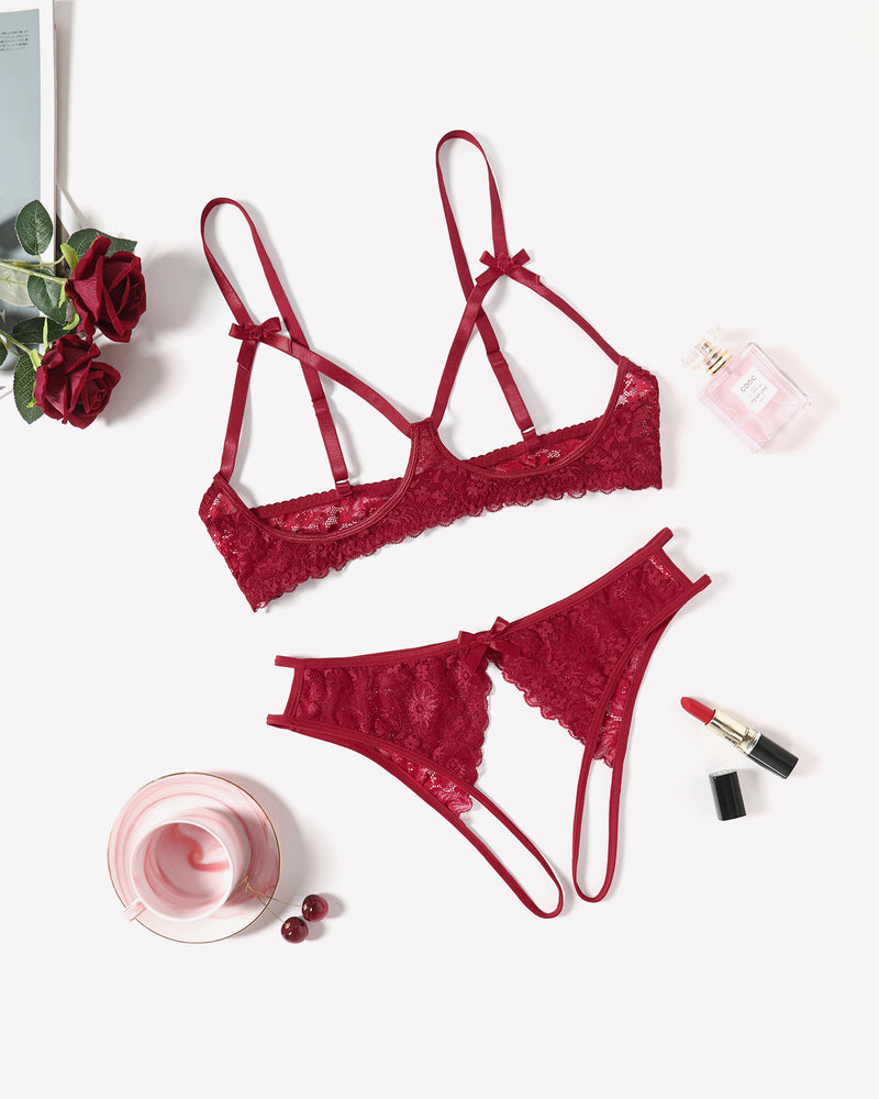 Exotische Dessous 2 Stück BH Panty Set