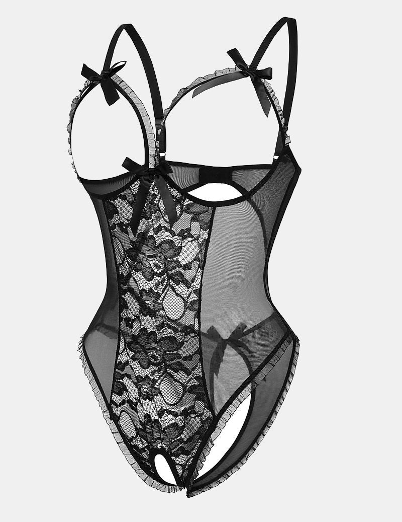 Bodysuit mit ausgeschnittenen Cups aus Spitze