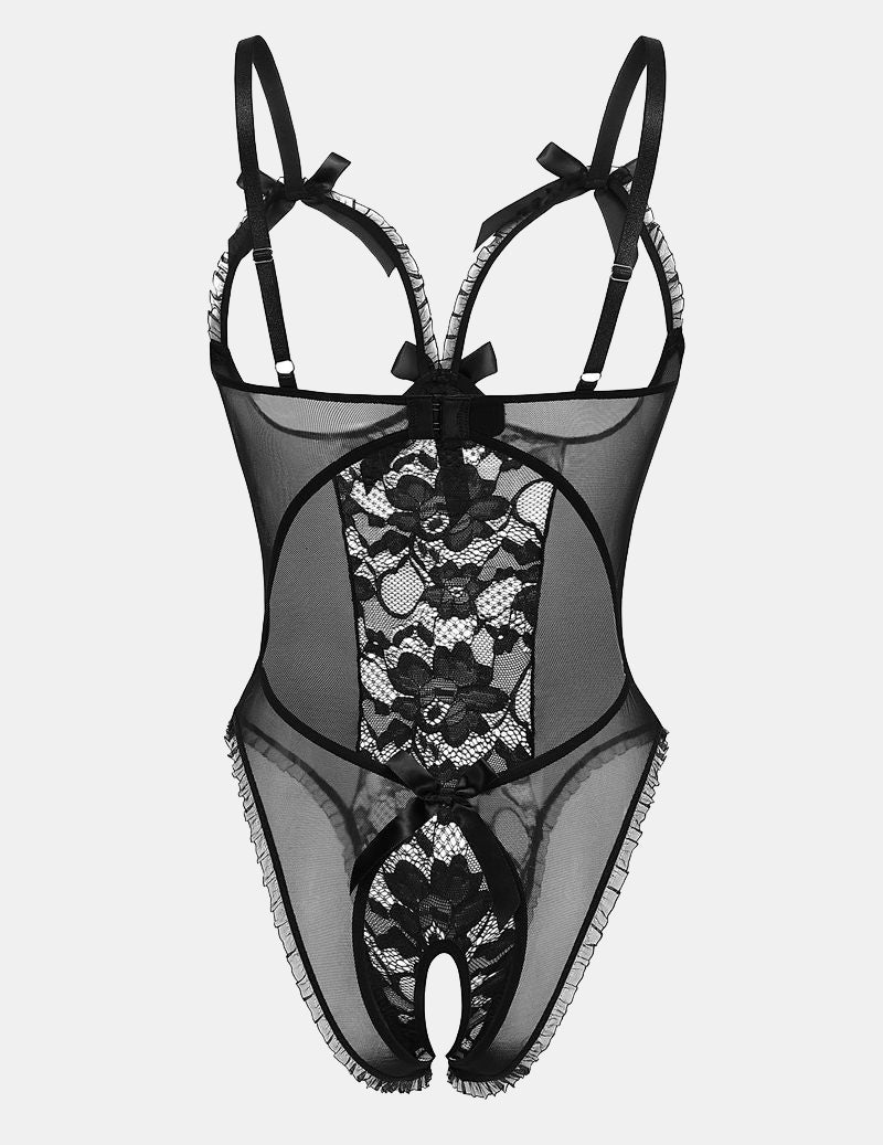 Bodysuit mit ausgeschnittenen Cups aus Spitze