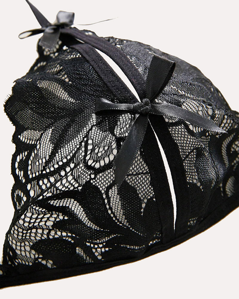 BH und Panty Set Halter Lace 2 Stück Set
