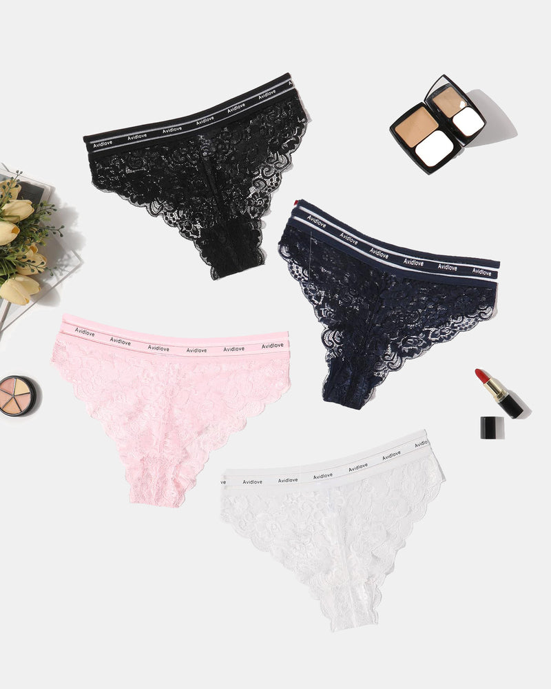 Floral Lace Panties Hipster Unterwäsche Slips Panty Set