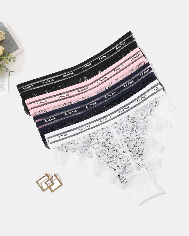 Floral Lace Panties Hipster Unterwäsche Slips Panty Set