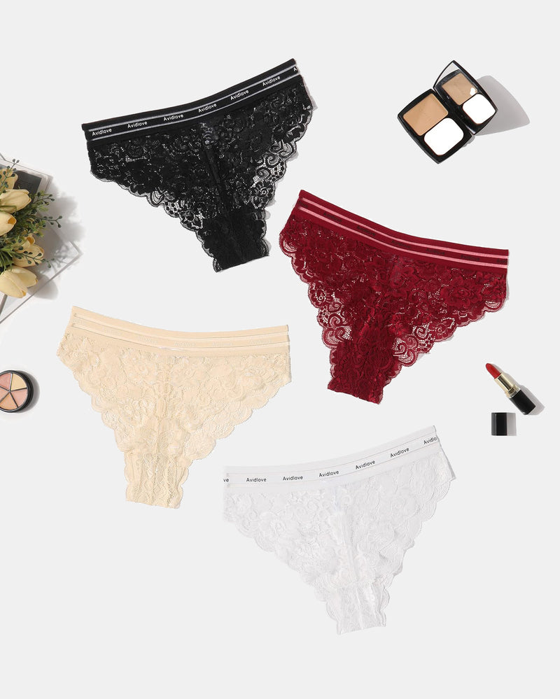 Floral Lace Panties Hipster Unterwäsche Slips Panty Set