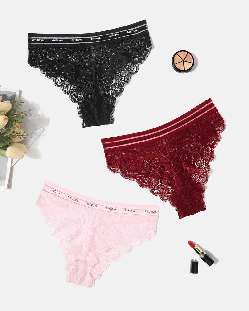 Floral Lace Panties Hipster Unterwäsche Slips Panty Set