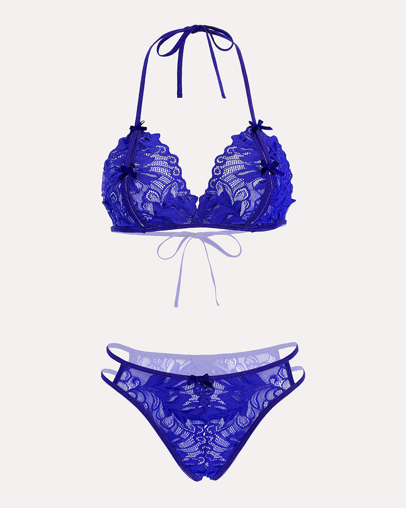 BH und Panty Set Halter Lace 2 Stück Set