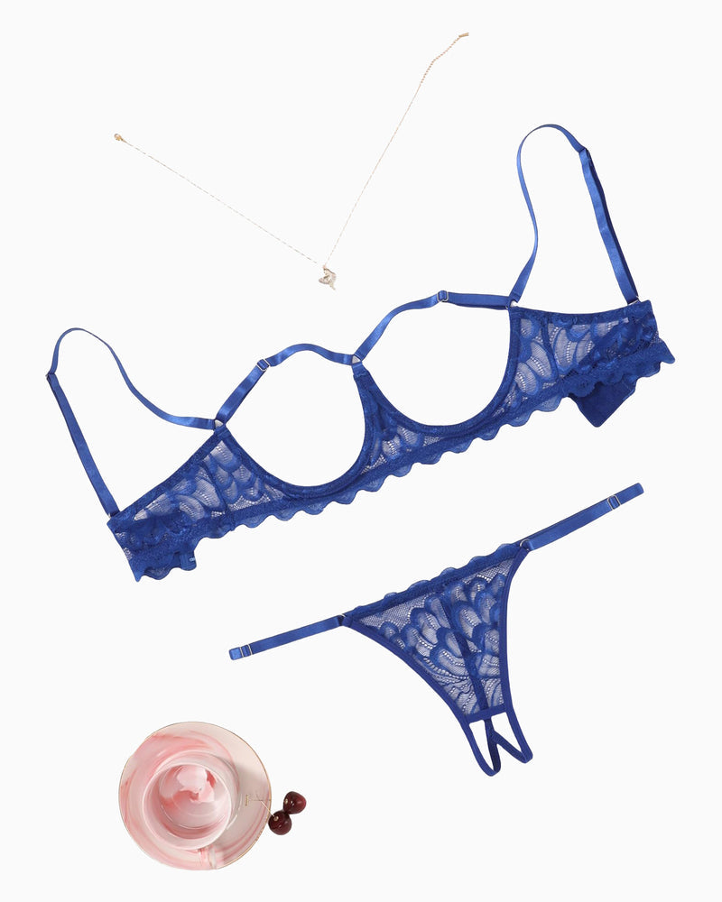 BH und Höschen 2 Stück Spitze Dessous Set