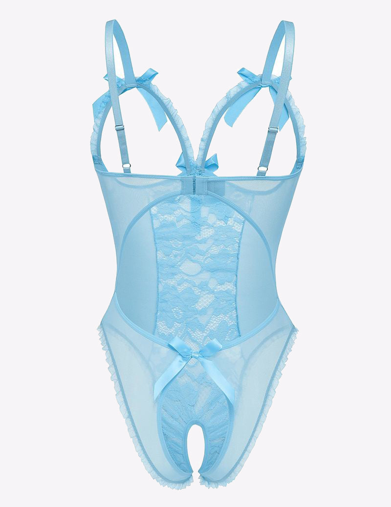 Bodysuit mit ausgeschnittenen Cups aus Spitze