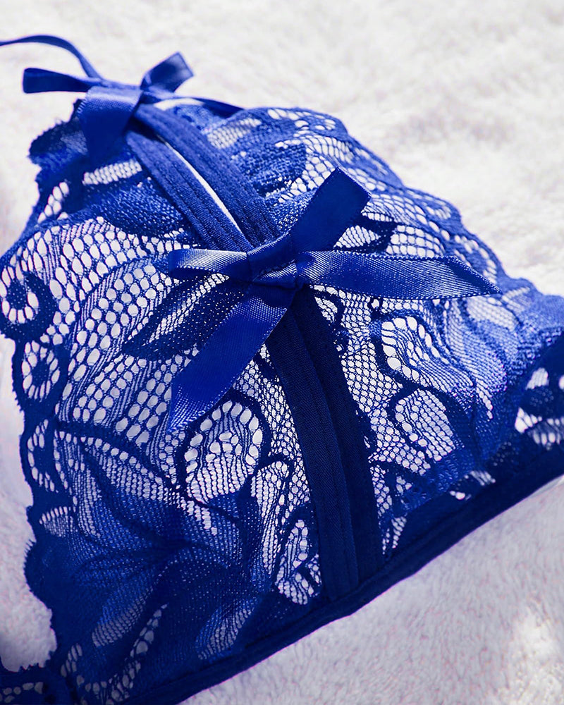 BH und Panty Set Halter Lace 2 Stück Set