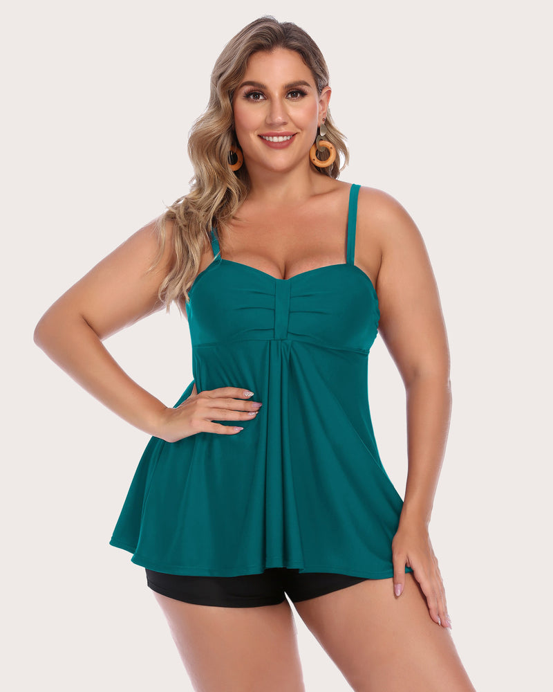 Leopard Tankini Set Badeanzüge mit Shorts