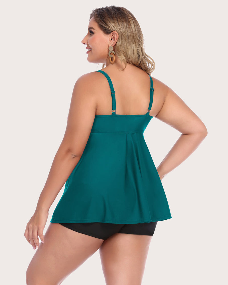 Leopard Tankini Set Badeanzüge mit Shorts