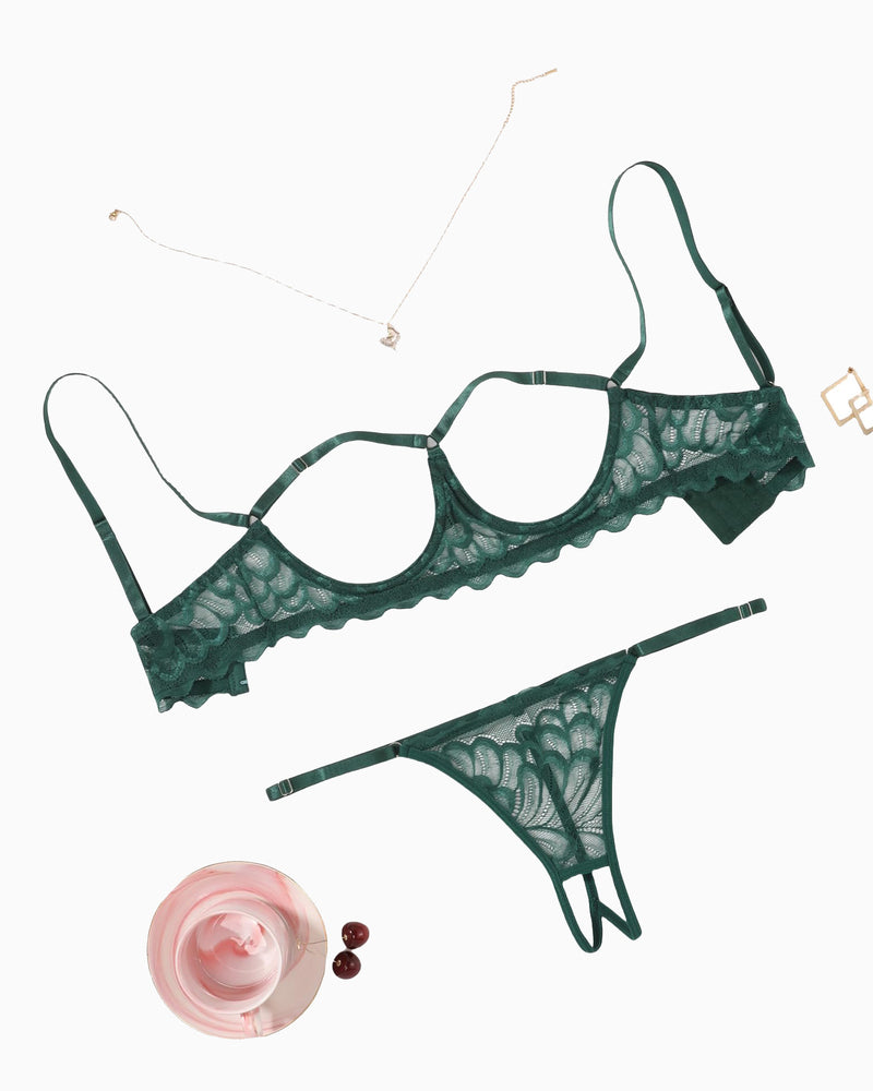 BH und Höschen 2 Stück Spitze Dessous Set