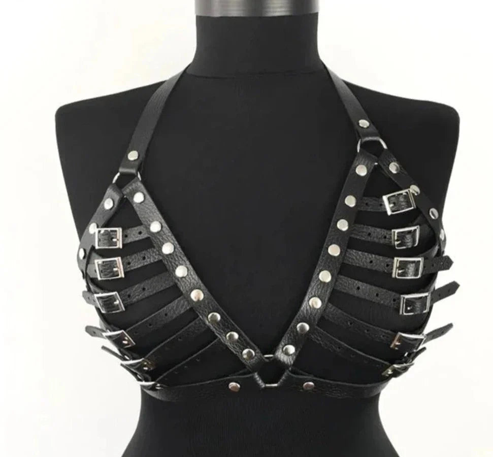 KissHuts® Leder Harness BH - Verführerische Dessous für mehr Sinnlichkeit