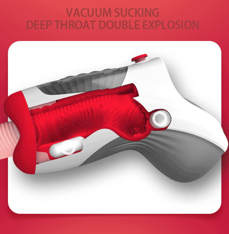 Acmejoy - Leten 10 Vibrationen Deep Throat Air Control Vakuum Saugen Blowjob Masturbator Male Stroker