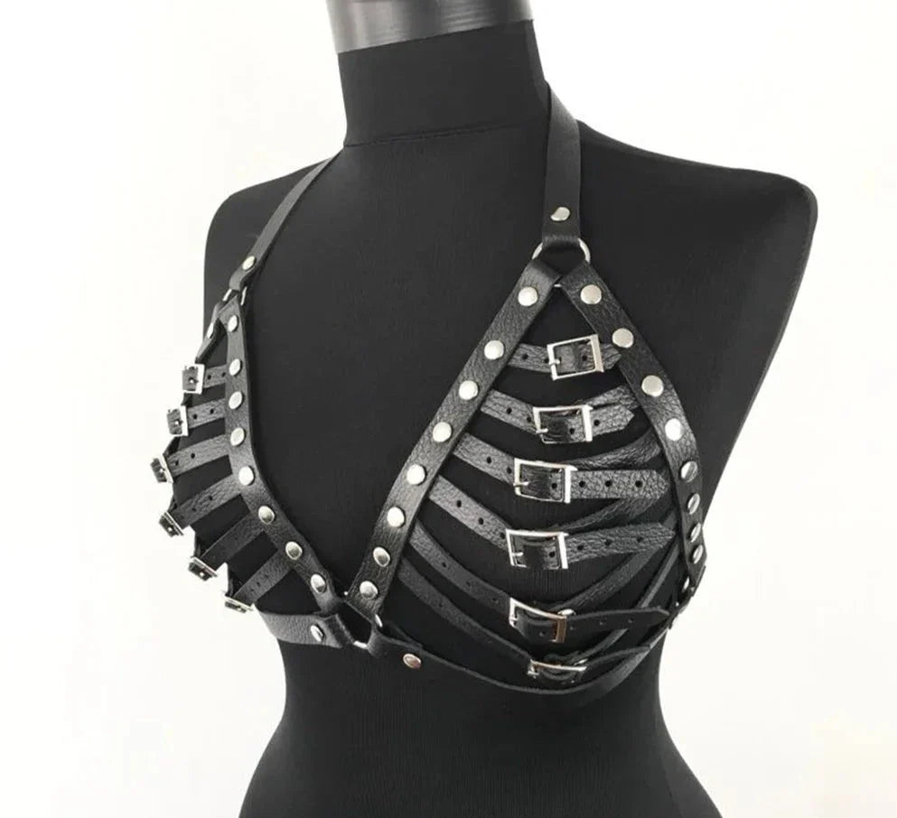 KissHuts® Leder Harness BH - Verführerische Dessous für mehr Sinnlichkeit