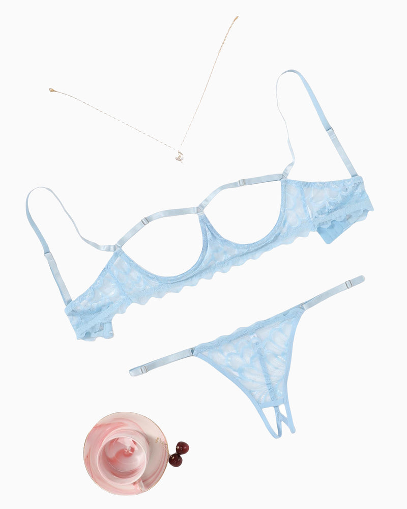 BH und Höschen 2 Stück Spitze Dessous Set