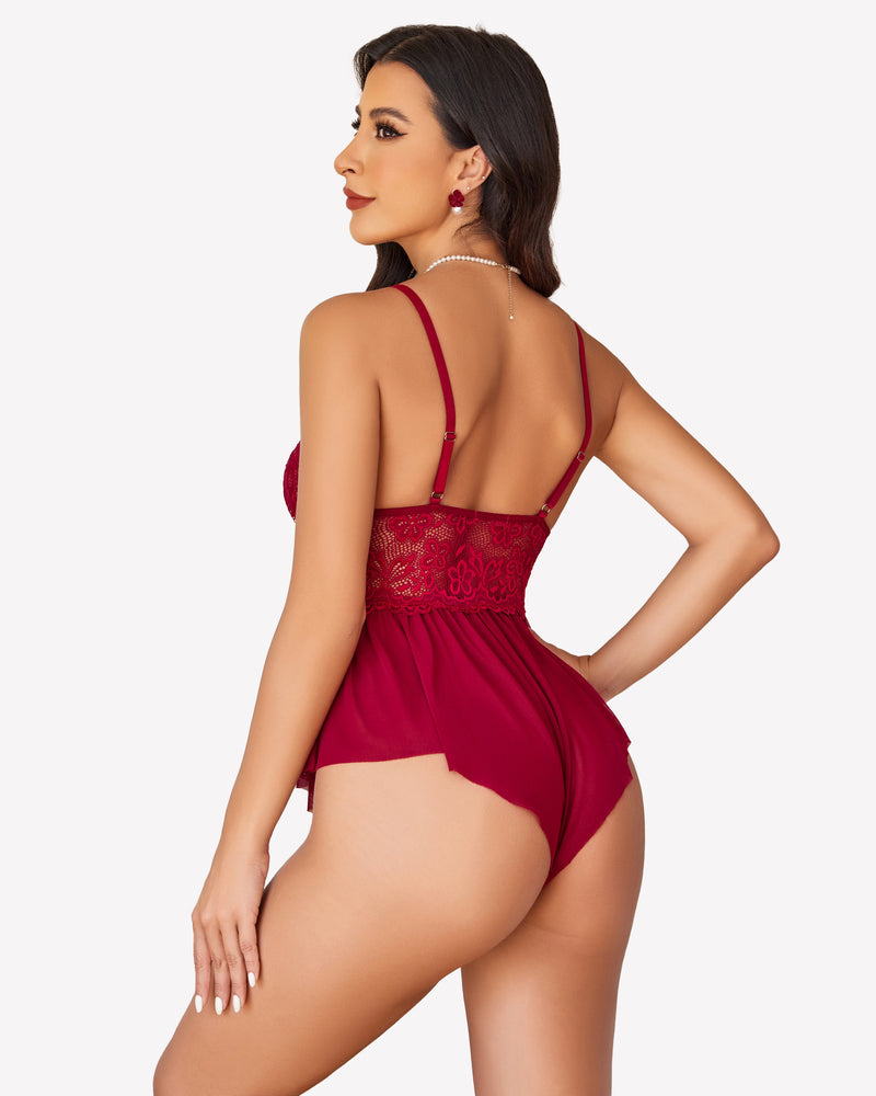 Spitze Bodysuit Einteiler Teddy
