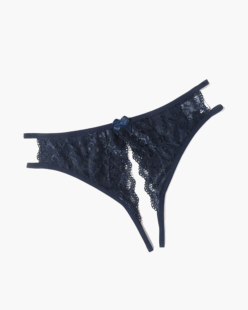 Spitzenhöschen Floraler Spitzen-Slip mit Schleife