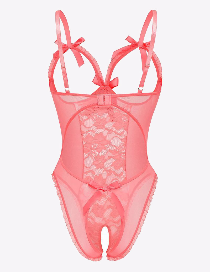 Bodysuit mit ausgeschnittenen Cups aus Spitze
